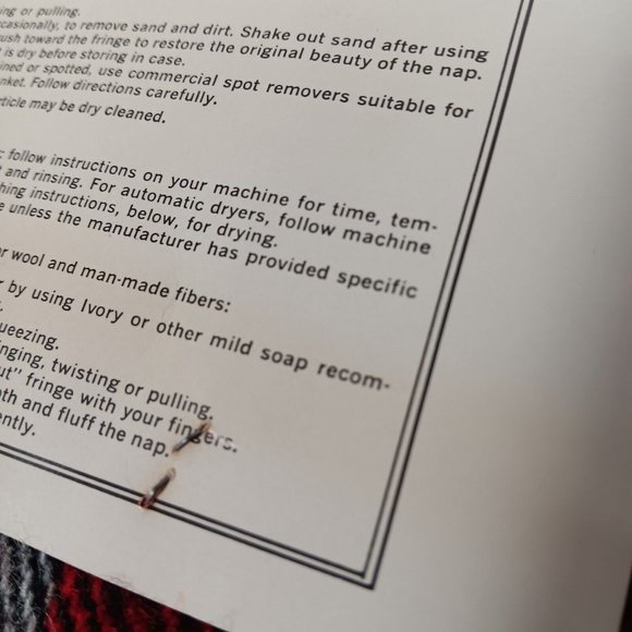 Troy Leisure Blanket Wool Blend Red Plaid Fringe NOS USA Made No 2 1/2 B 3517 - Picture 10 of 16